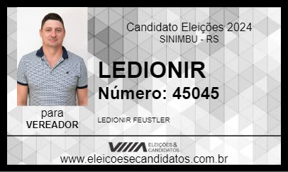 Candidato LEDIONIR 2024 - SINIMBU - Eleições