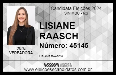 Candidato LISIANE RAASCH 2024 - SINIMBU - Eleições