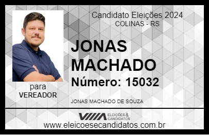 Candidato JONAS MACHADO 2024 - COLINAS - Eleições