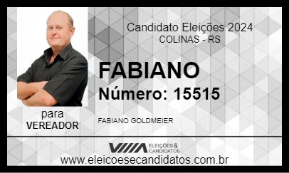 Candidato FABIANO  2024 - COLINAS - Eleições