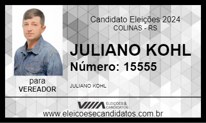 Candidato JULIANO KOHL 2024 - COLINAS - Eleições