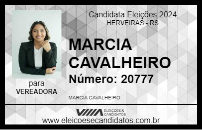 Candidato MARCIA CAVALHEIRO 2024 - HERVEIRAS - Eleições