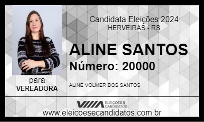 Candidato ALINE SANTOS 2024 - HERVEIRAS - Eleições