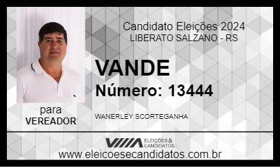 Candidato VANDE 2024 - LIBERATO SALZANO - Eleições