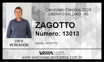 Candidato ZAGOTTO 2024 - LIBERATO SALZANO - Eleições