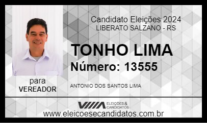 Candidato TONHO LIMA 2024 - LIBERATO SALZANO - Eleições