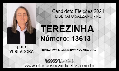 Candidato TEREZINHA 2024 - LIBERATO SALZANO - Eleições