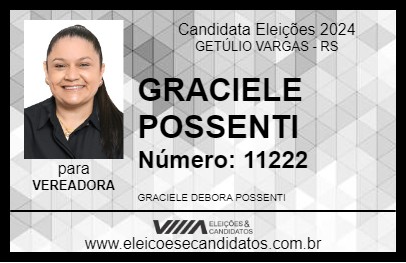 Candidato GRACIELE POSSENTI 2024 - GETÚLIO VARGAS - Eleições