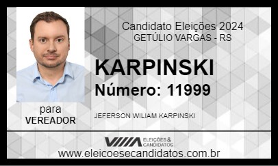 Candidato KARPINSKI 2024 - GETÚLIO VARGAS - Eleições