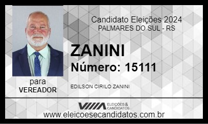 Candidato ZANINI 2024 - PALMARES DO SUL - Eleições