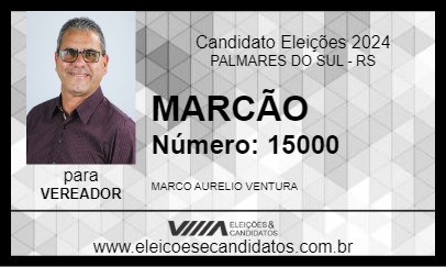 Candidato MARCÃO 2024 - PALMARES DO SUL - Eleições