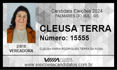 Candidato CLEUSA TERRA 2024 - PALMARES DO SUL - Eleições