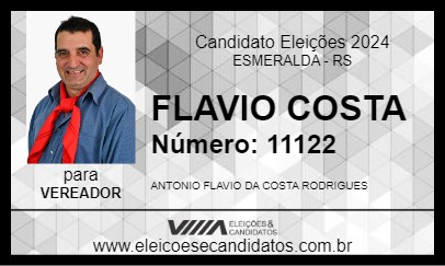 Candidato FLAVIO COSTA 2024 - ESMERALDA - Eleições