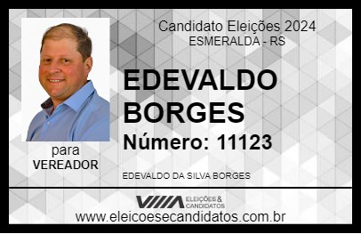 Candidato EDEVALDO BORGES 2024 - ESMERALDA - Eleições