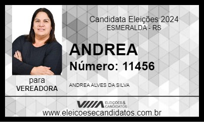 Candidato ANDREA 2024 - ESMERALDA - Eleições