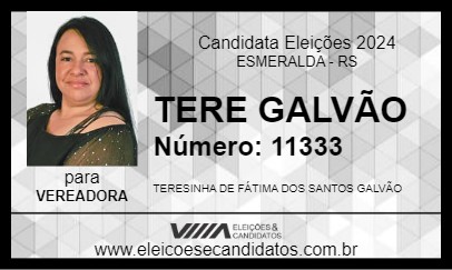 Candidato TERE GALVÃO 2024 - ESMERALDA - Eleições