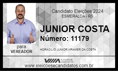 Candidato JUNIOR COSTA 2024 - ESMERALDA - Eleições