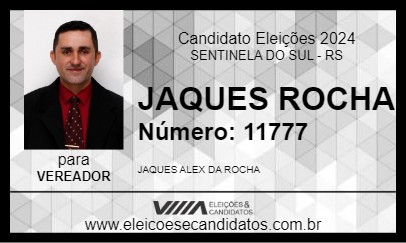 Candidato JAQUES ROCHA 2024 - SENTINELA DO SUL - Eleições