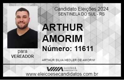 Candidato ARTHUR AMORIM 2024 - SENTINELA DO SUL - Eleições