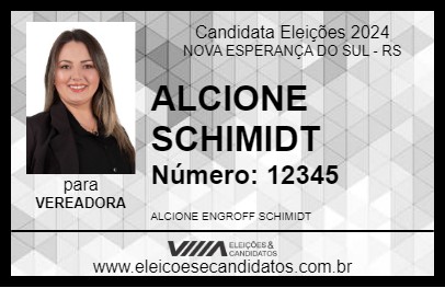 Candidato ALCIONE SCHIMIDT 2024 - NOVA ESPERANÇA DO SUL - Eleições