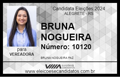 Candidato BRUNA NOGUEIRA 2024 - ALEGRETE - Eleições