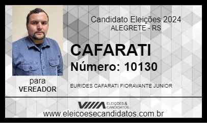 Candidato CAFARATI 2024 - ALEGRETE - Eleições