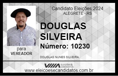 Candidato DOUGLAS SILVEIRA 2024 - ALEGRETE - Eleições