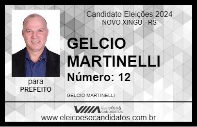 Candidato GELCIO MARTINELLI 2024 - NOVO XINGU - Eleições