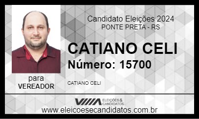 Candidato CATIANO CELI 2024 - PONTE PRETA - Eleições