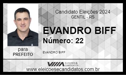 Candidato EVANDRO BIFF 2024 - GENTIL - Eleições