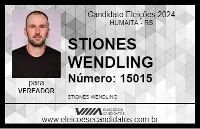 Candidato STIONES WENDLING 2024 - HUMAITÁ - Eleições