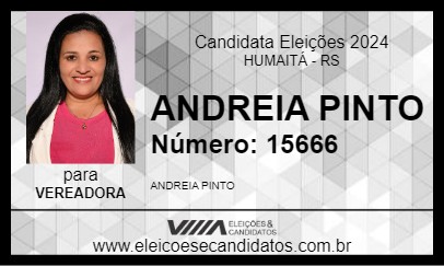 Candidato ANDREIA PINTO 2024 - HUMAITÁ - Eleições