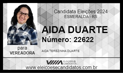 Candidato AIDA DUARTE 2024 - ESMERALDA - Eleições