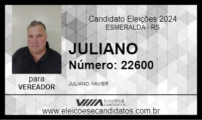 Candidato JULIANO 2024 - ESMERALDA - Eleições