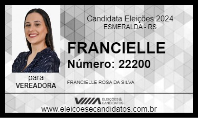 Candidato FRANCIELLE 2024 - ESMERALDA - Eleições