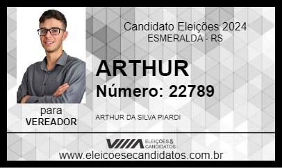 Candidato ARTHUR 2024 - ESMERALDA - Eleições