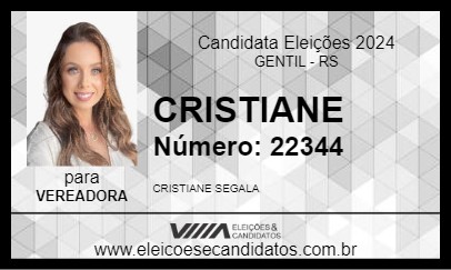 Candidato CRISTIANE 2024 - GENTIL - Eleições