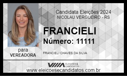 Candidato FRANCIELI 2024 - NICOLAU VERGUEIRO - Eleições