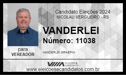 Candidato VANDERLEI 2024 - NICOLAU VERGUEIRO - Eleições