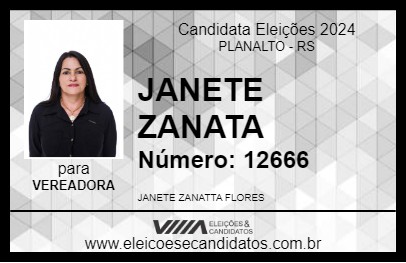 Candidato JANETE ZANATA 2024 - PLANALTO - Eleições