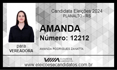 Candidato AMANDA 2024 - PLANALTO - Eleições