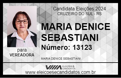 Candidato MARIA DENICE SEBASTIANI 2024 - CRUZEIRO DO SUL - Eleições