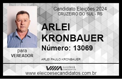 Candidato ARLEI KRONBAUER 2024 - CRUZEIRO DO SUL - Eleições