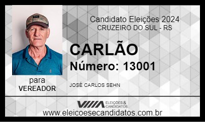 Candidato CARLÃO 2024 - CRUZEIRO DO SUL - Eleições