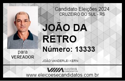 Candidato VANDO DA RETRO 2024 - CRUZEIRO DO SUL - Eleições