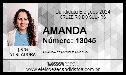 Candidato AMANDA 2024 - CRUZEIRO DO SUL - Eleições