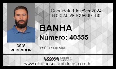 Candidato BANHA 2024 - NICOLAU VERGUEIRO - Eleições