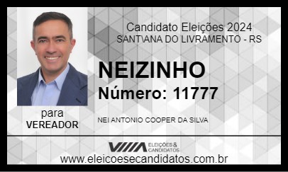 Candidato NEIZINHO 2024 - SANT\ANA DO LIVRAMENTO - Eleições