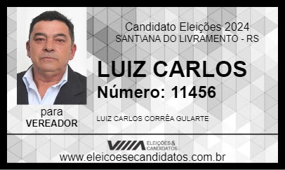 Candidato LUIZ CARLOS 2024 - SANT\ANA DO LIVRAMENTO - Eleições