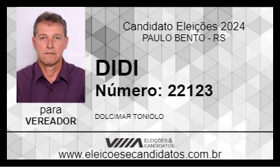 Candidato DIDI 2024 - PAULO BENTO - Eleições